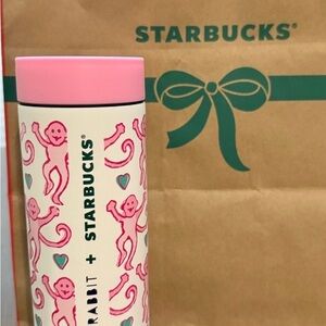 New Starbucks Roller Rabbit 16 Oz Stainless Steel Tumbler